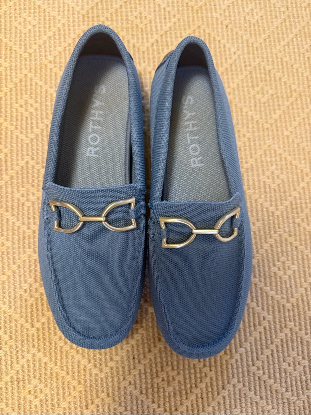 Rothy's Ladies Blue Double BIT Driver Loafer 10.5 Like New!